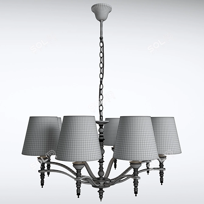 Elegant 8-Light Chandelier: MW-Light Ontario 3D model image 5