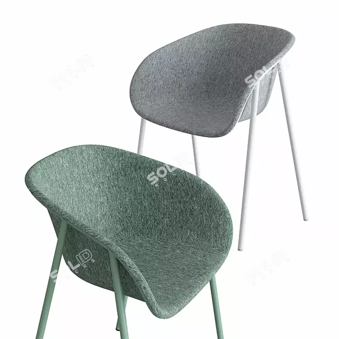 DeVorm LJ 1 PET Felt Armchair 3D model image 1
