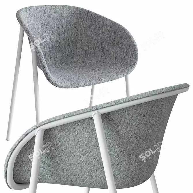 DeVorm LJ 1 PET Felt Armchair 3D model image 2