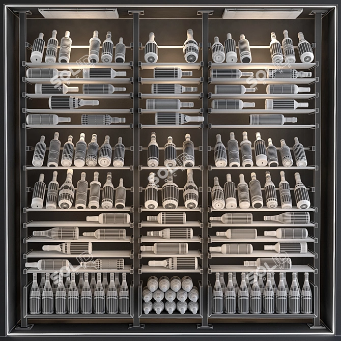 JC Wine Cabinet 6: Stylish and Spacious Storage 3D model image 3