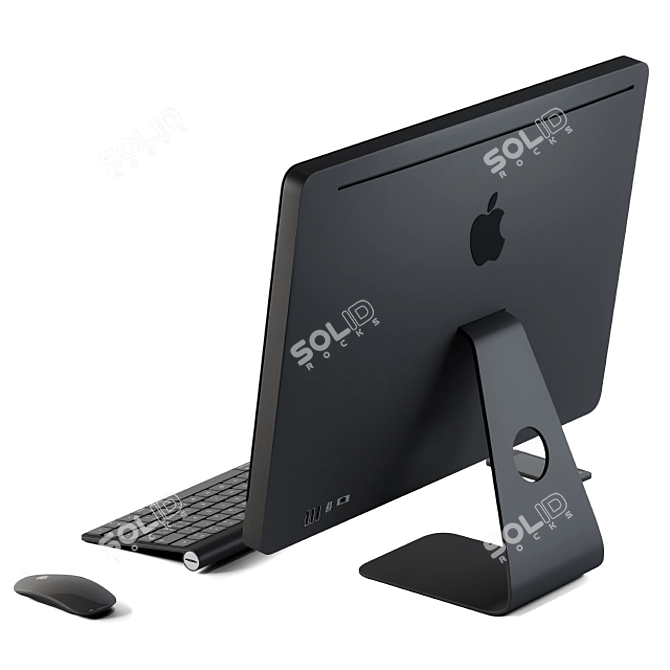 Black and White iMac Pro 3D model image 4