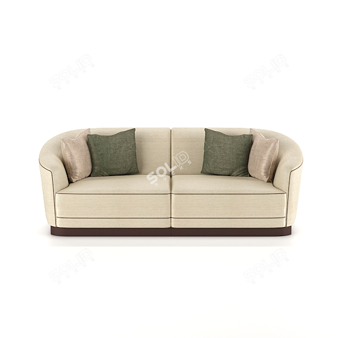 Modern 3D Sofa Model 3D model image 1