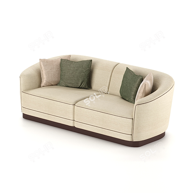 Modern 3D Sofa Model 3D model image 2