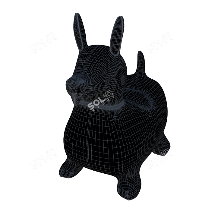 Bouncy Rubber Dog Jumping Toy 3D model image 2
