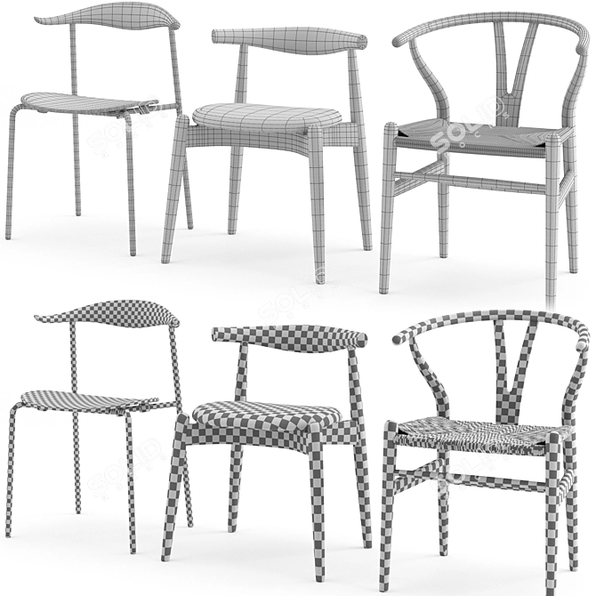 Carl Hansen & Søn's Chair Collection: Danish Design Classics 3D model image 5