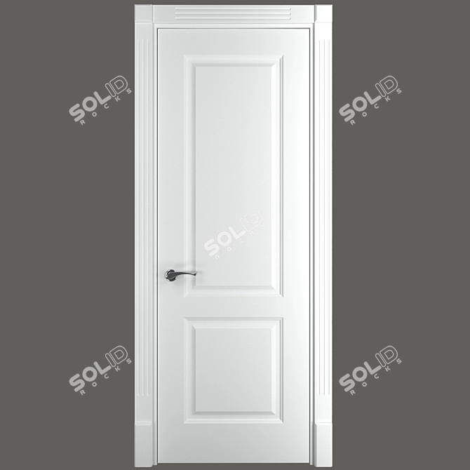 Provance Classic 1 | White Enamel Interior Door 3D model image 1