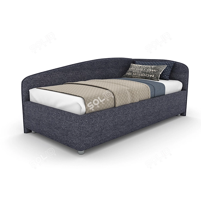 Paola OM Bed: Versatile Sizes & Fabrics 3D model image 2