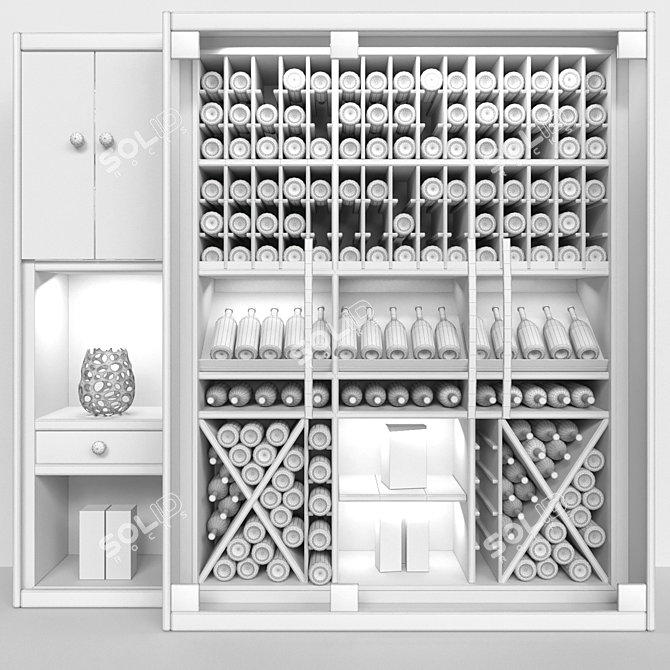 Fine Wine Selection - Premium Alcohol 3D model image 2