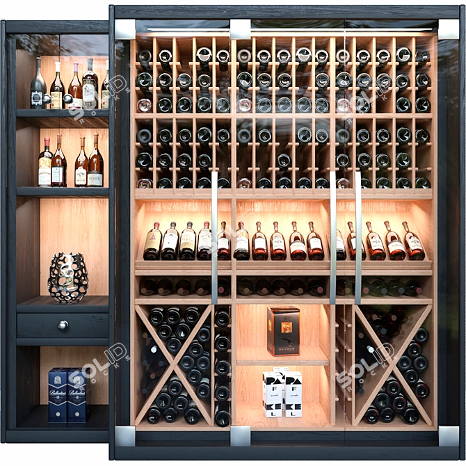 Fine Wine Selection - Premium Alcohol 3D model image 5