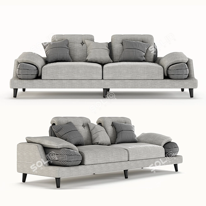 Modern Fabric Sofa | 3Dmax & Corona Compatible 3D model image 1