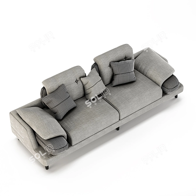 Modern Fabric Sofa | 3Dmax & Corona Compatible 3D model image 2