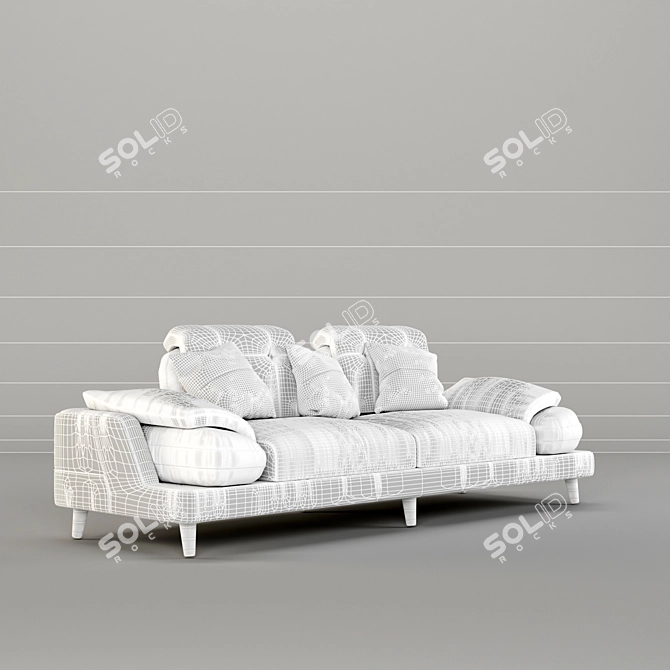 Modern Fabric Sofa | 3Dmax & Corona Compatible 3D model image 3