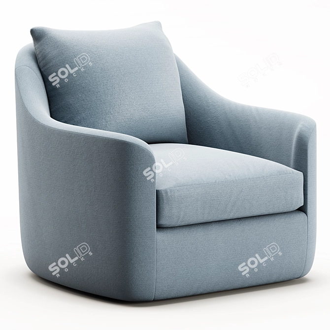 Belgard Swivel Lounge Chair by DmitriyCo 3D model image 1