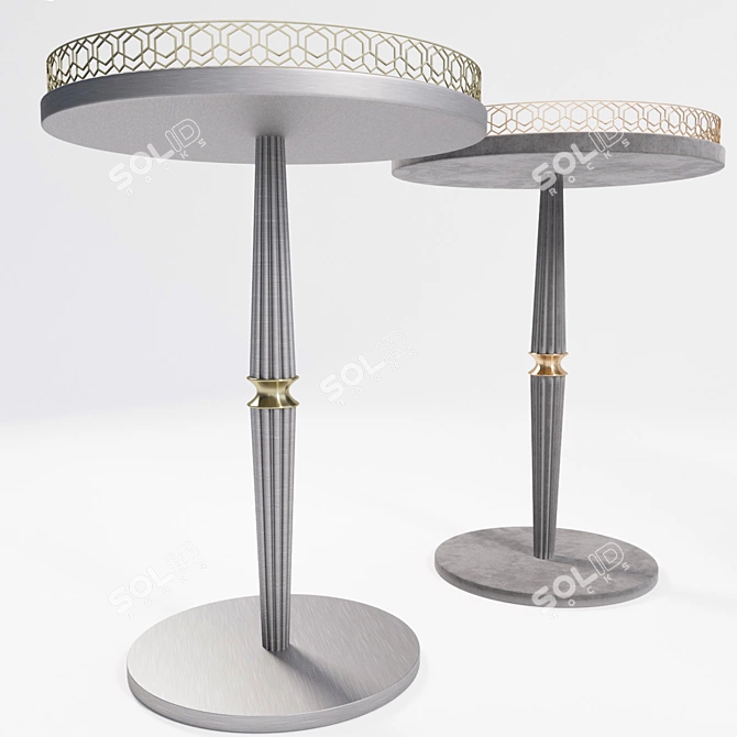 Elegant Longhi Gueridon Table 3D model image 2