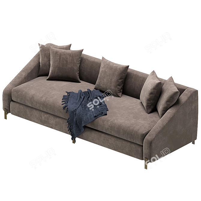 Elegant Candice Sofa - Luxurious Comfort 3D model image 2
