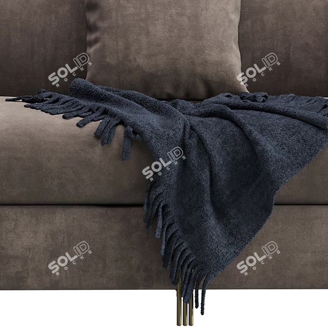 Elegant Candice Sofa - Luxurious Comfort 3D model image 3