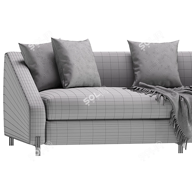 Elegant Candice Sofa - Luxurious Comfort 3D model image 4