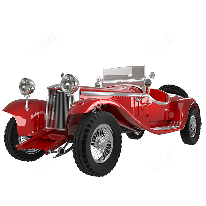 Stylish Alfa Romeo Zagota 3D model image 1