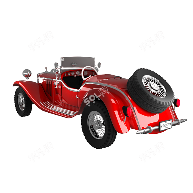 Stylish Alfa Romeo Zagota 3D model image 3