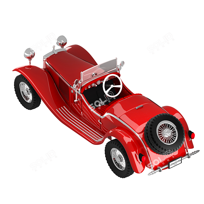 Stylish Alfa Romeo Zagota 3D model image 4