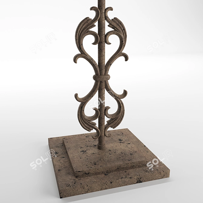 Vintage Loft-Style RH Kerry Artifact Table Lamp 3D model image 3