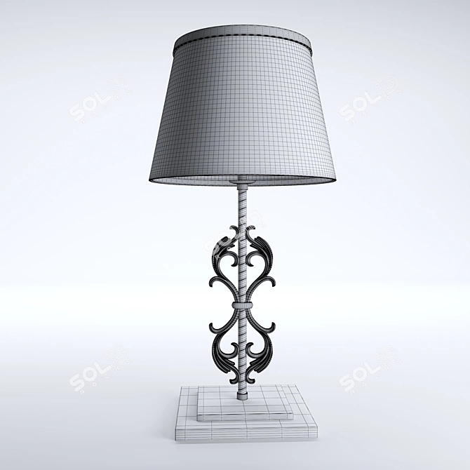Vintage Loft-Style RH Kerry Artifact Table Lamp 3D model image 5