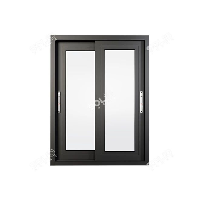 Sleek Aluminium Sliding Door & Window 3D model image 1