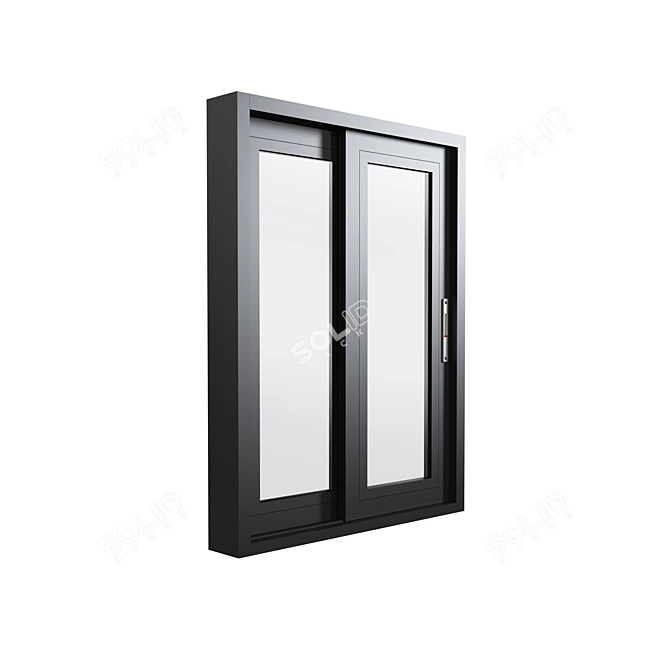 Sleek Aluminium Sliding Door & Window 3D model image 4