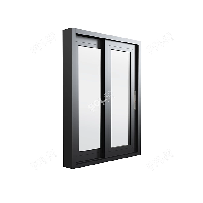 Sleek Aluminium Sliding Door & Window 3D model image 8