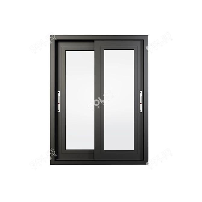 Sleek Aluminium Sliding Door & Window 3D model image 9