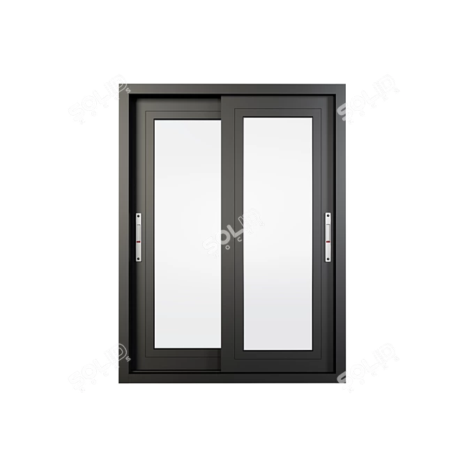 Sleek Aluminium Sliding Door & Window 3D model image 13