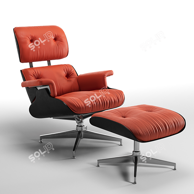 Modern Classic Eames Lounge Chair 3D model image 4