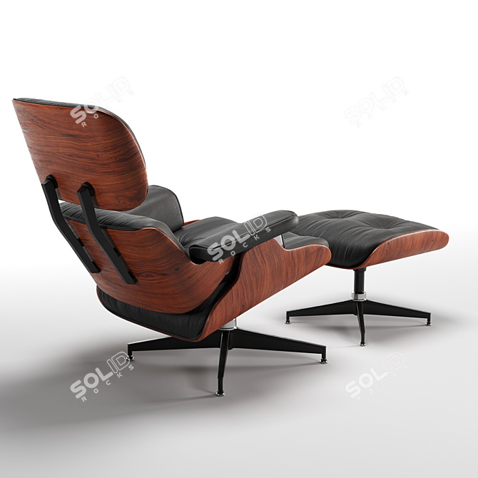 Modern Classic Eames Lounge Chair 3D model image 5