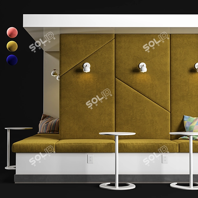 Elegant Restaurant & Office Seating 3D model image 2