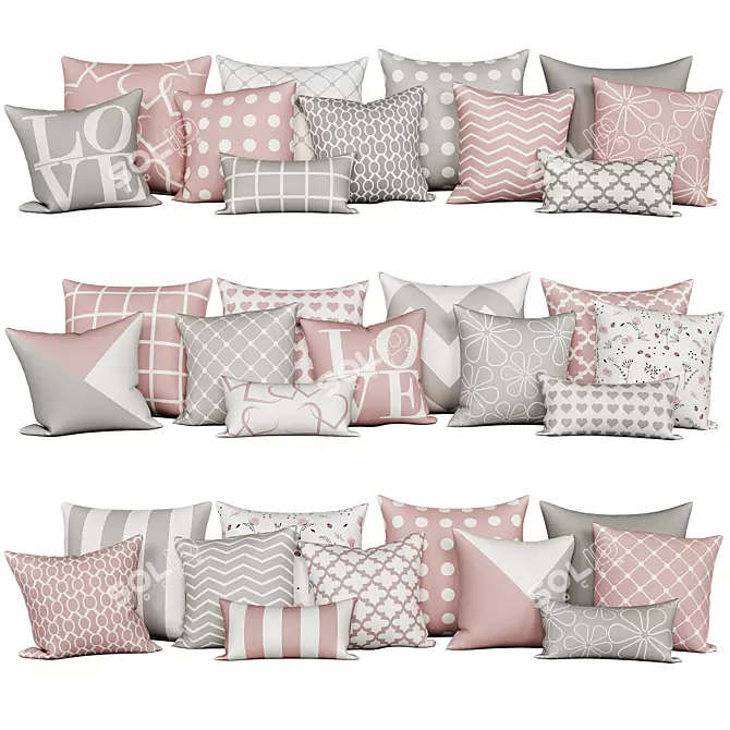 Kombigode Decorative Sofa Pillows 3D model image 1