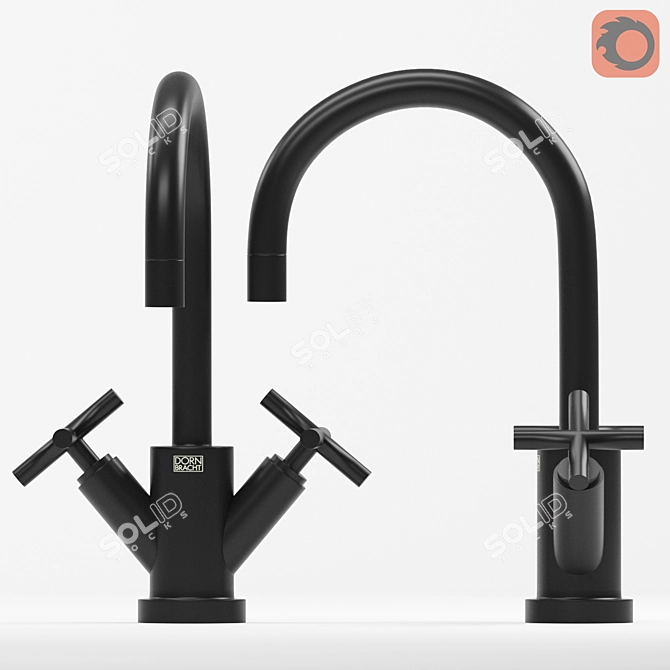 Dornbracht Tara Matte Black Faucet 3D model image 3