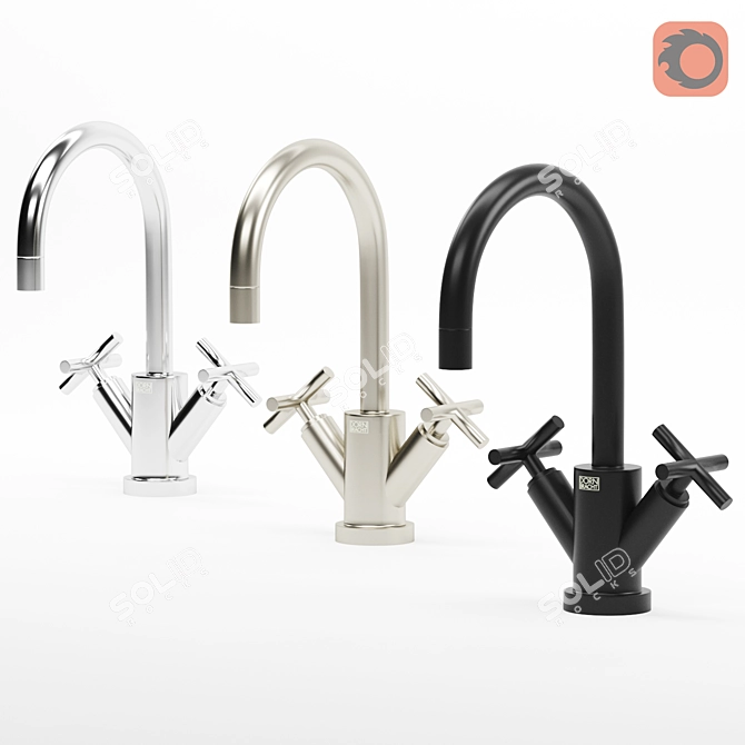 Dornbracht Tara Matte Black Faucet 3D model image 5