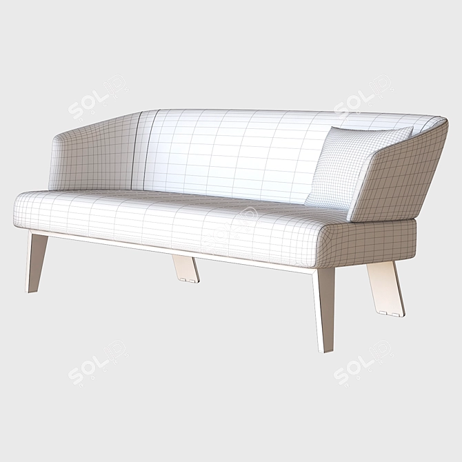 Sleek Minotti Louge Sofa 3D model image 3