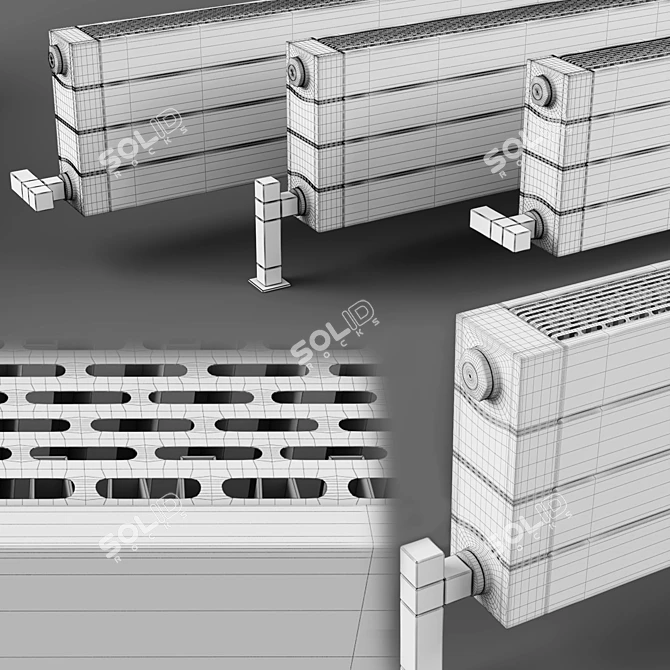 Sleek King Vent Convector 3D model image 3