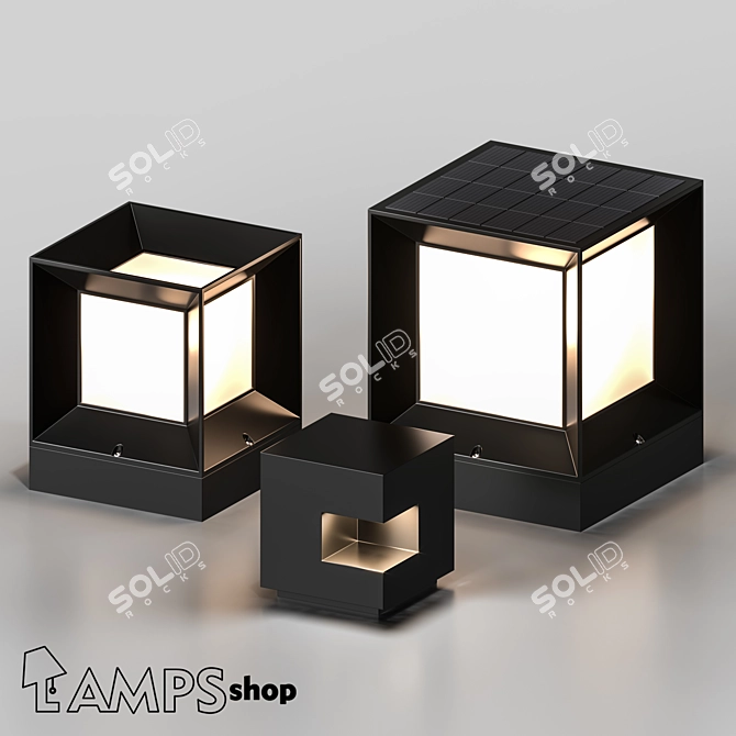 UL7037 UL7008 Street Lighting Pack 7 - Illuminate Streets with Style 3D model image 1