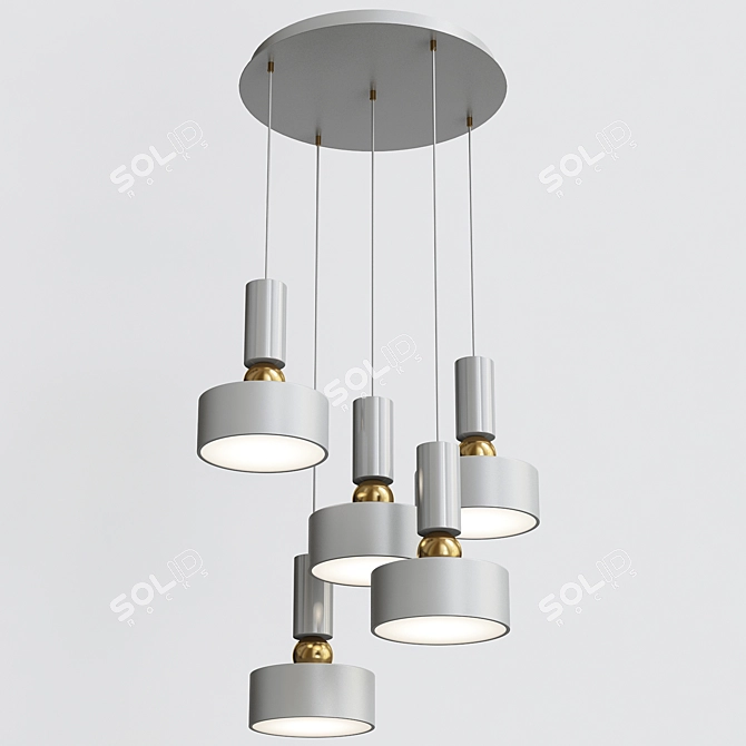 Elegant Void Pendant Light 3D model image 1