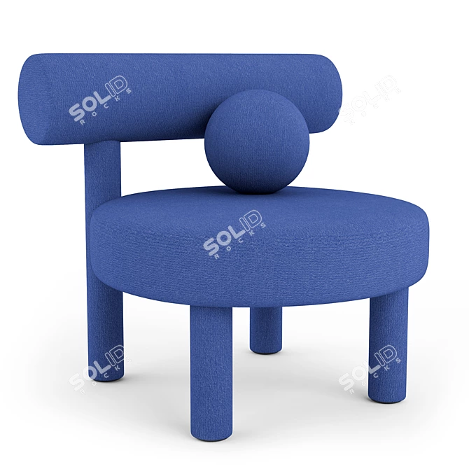 Bauhaus-inspired Sphere Chair 3D model image 1