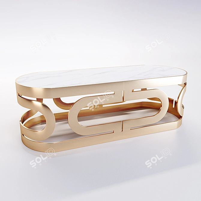 Title: Sleek Minimalist Coffee Table 3D model image 2