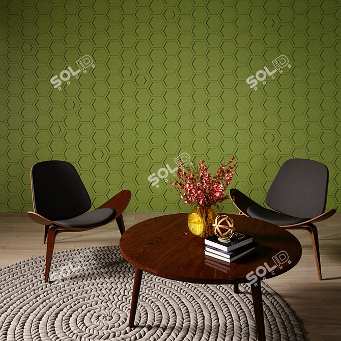 ASHOME 3D Wall Tile: Contemporary Design With Customizable Colors 3D model image 3