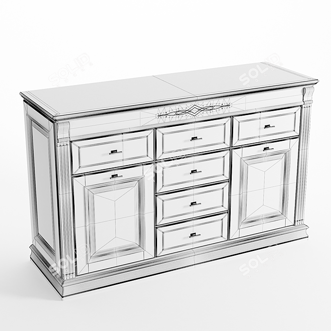 Gothic Dresser: Elegant and Spacious 3D model image 2