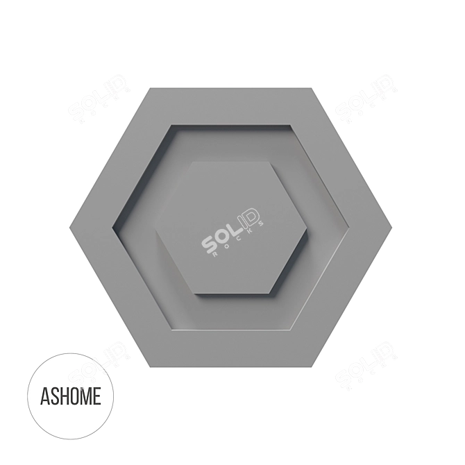 ASHOME #4 3D Wall Tile: Modern Design, Multiple Finishes 3D model image 1