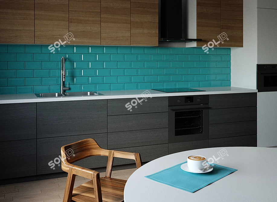 ASHOME 3D Wall Tiles: Stylish & Versatile 3D model image 3