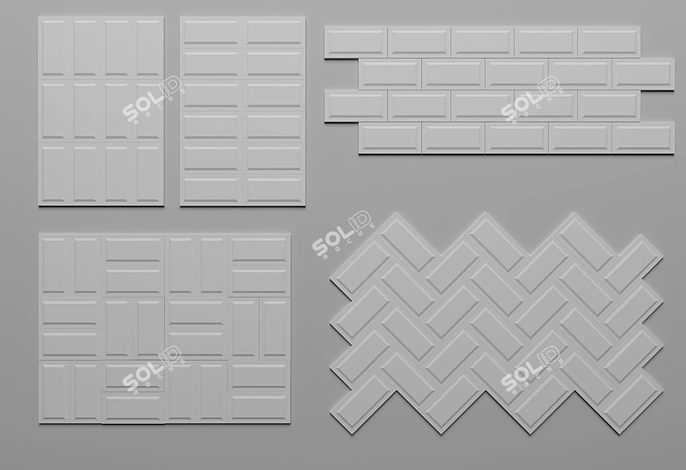 ASHOME 3D Wall Tiles: Stylish & Versatile 3D model image 4