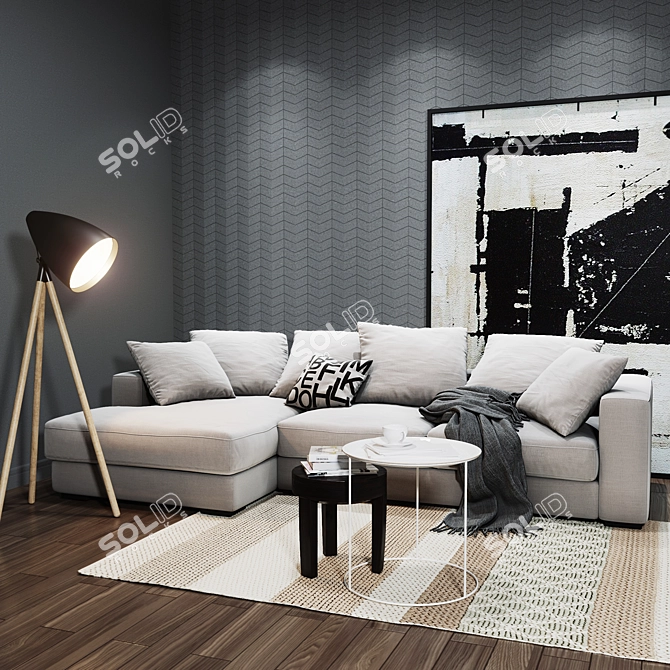 ASHOME 3D Wall Tile: Modern, Stylish, Durable 3D model image 3