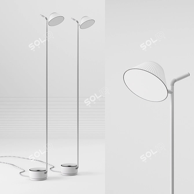 Elegant Peek Floor Lamp: Modern Design 3D model image 6